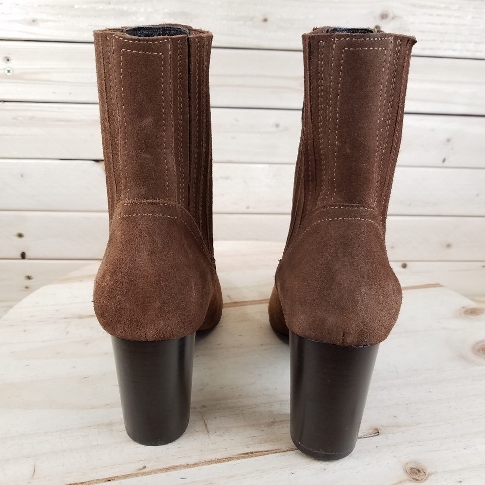 AQUATALIA Suede/Leather Bootie Ankle Boot Pull-on Chunky Heel NEW MIXMATCH SIZES - Picture 3 of 13